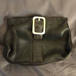 Cole Haan black leather clutch